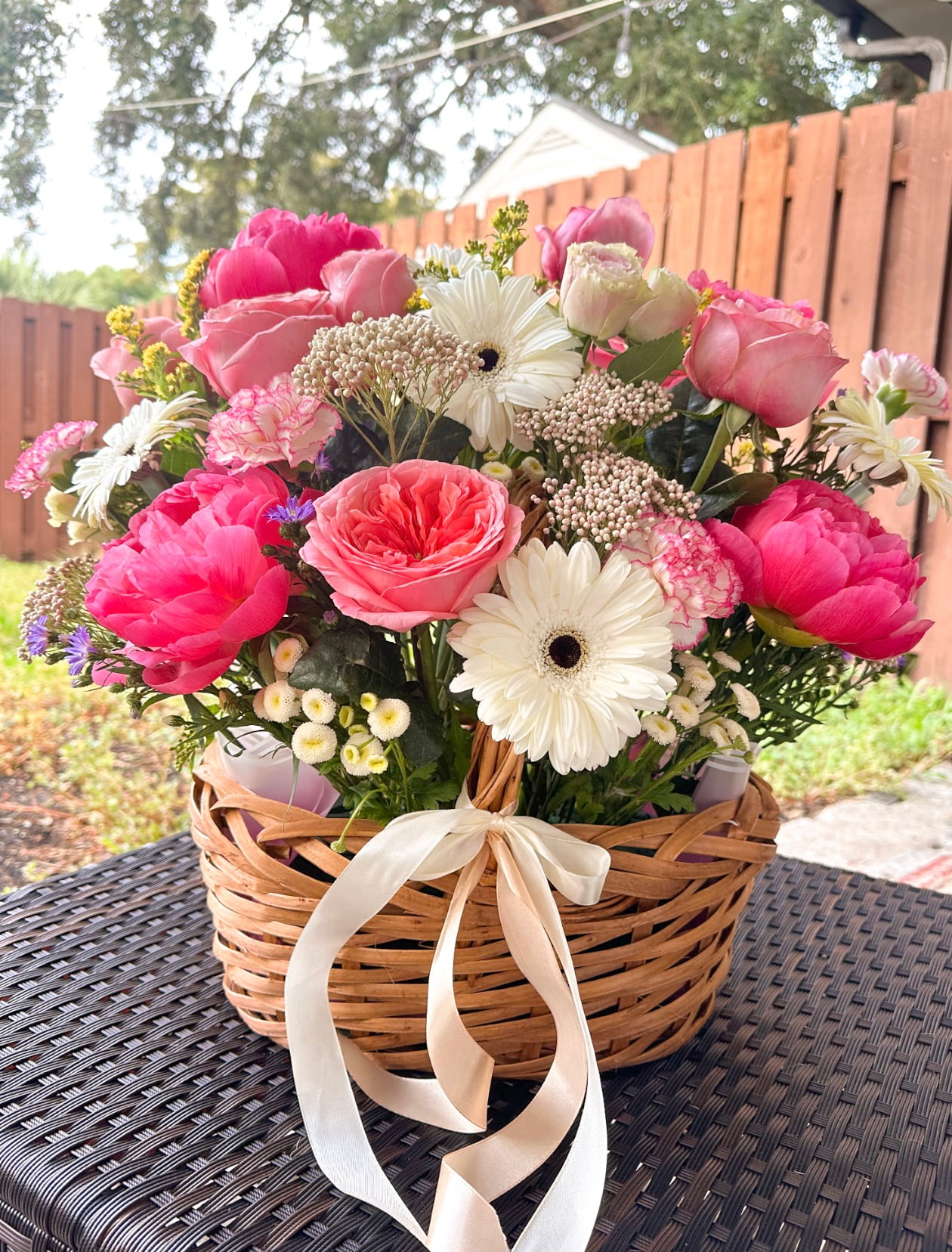 Pink floral arrangement